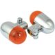 Round Clamp Type Indicators With Chrome Body And Amber Lens