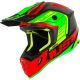 Just1 J38 MX Helmet Blade - Matt Red/Lime/Black
